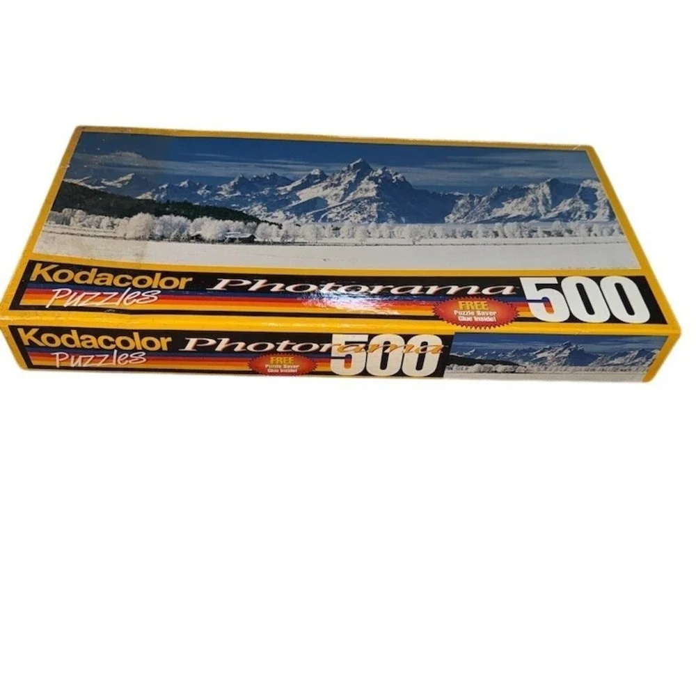Kodacolor Photorama Panoramic Winter‎ Mountain Landscape 500 Pc Jigsaw NIB